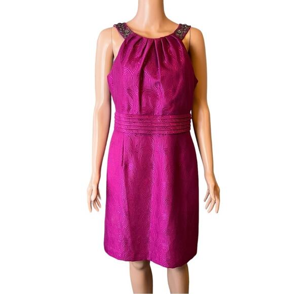 Tahari by Arthur S. Levine Jeweled Strap Cocktail Dress 8P - Picture 1 of 4
